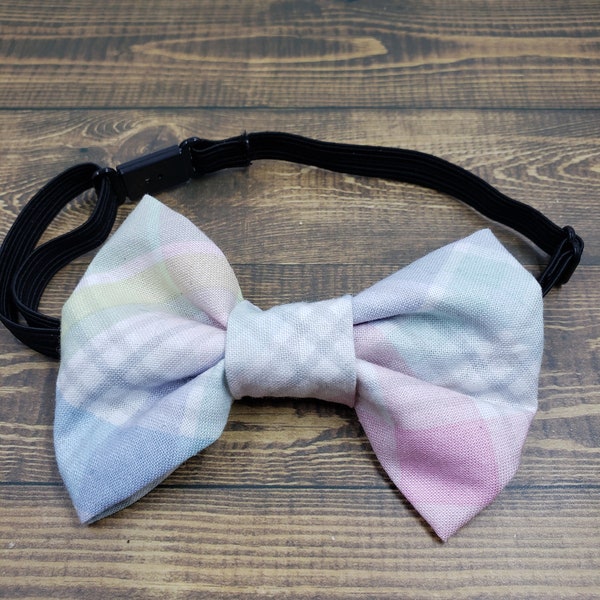 Spring Plaid Bow tie | adjustable or clip on | Boys bow tie | easter bowtie | Spring bowtie