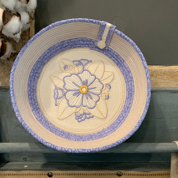 Embroidered Rope Baskets Etsy