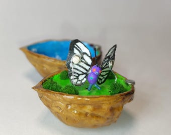 Butterfree Pokémon Automaton - Handmade Wooden Kinetic Sculpture - Custom Made to Order. Limited Edition 100 - Made to Order.