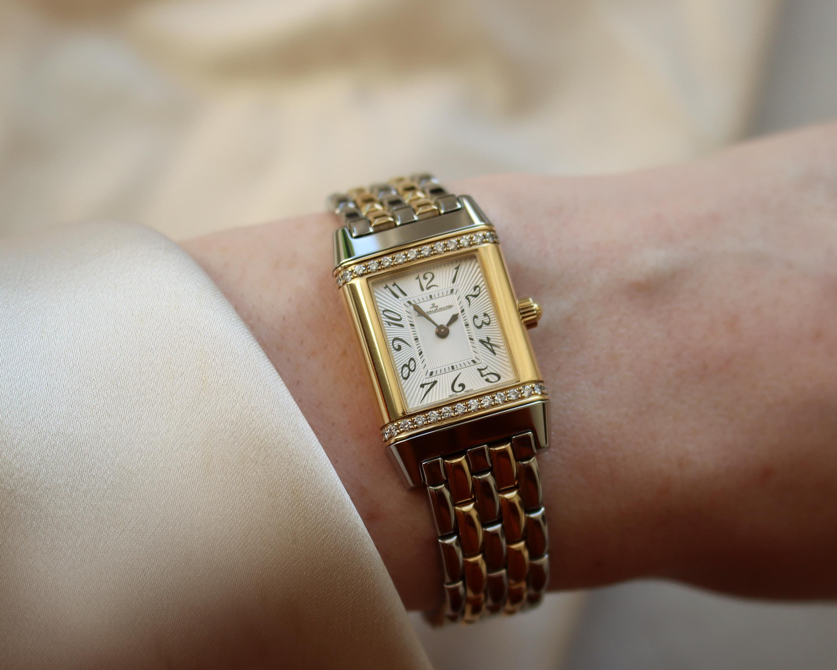Jaeger Lecoultre Reverso Florale Ladies' Wristwatch – Gold, Steel