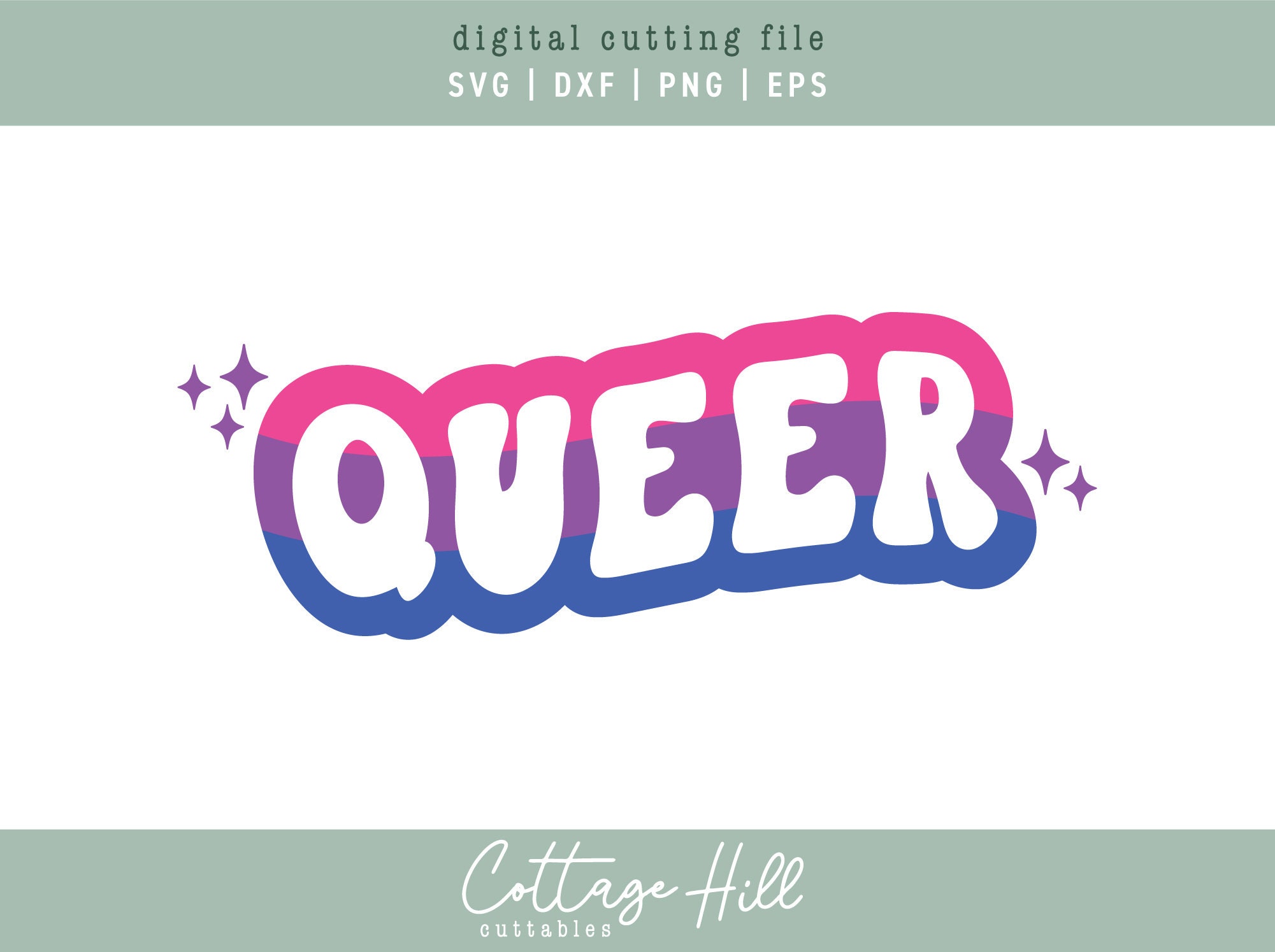 SVG Queer - Bisexual Bi | LGBTQ Cut File | for Cricut Silhouette Cameo ...