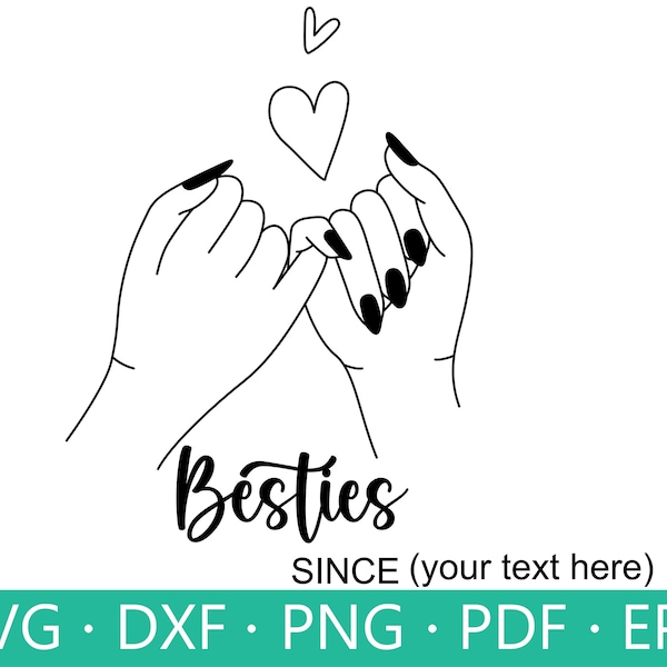 Best Friend Shirt SVG, Best Friend Shirt PNG, Bestie SVG, Pinky Promise Svg, Sister Shirt Svg,Friends Svg, Group of Girls Svg, Dxf, Cricut