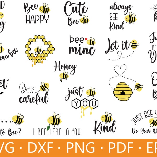 Bee SVG, Bee svg Bundle, Bee quote svg, Bumble Bee Svg, Honey Bee Svg, Bee PNG, Bee Clipart, Queen Bee Svg,Bee Hive Svg,Bee Cricut,Cut files