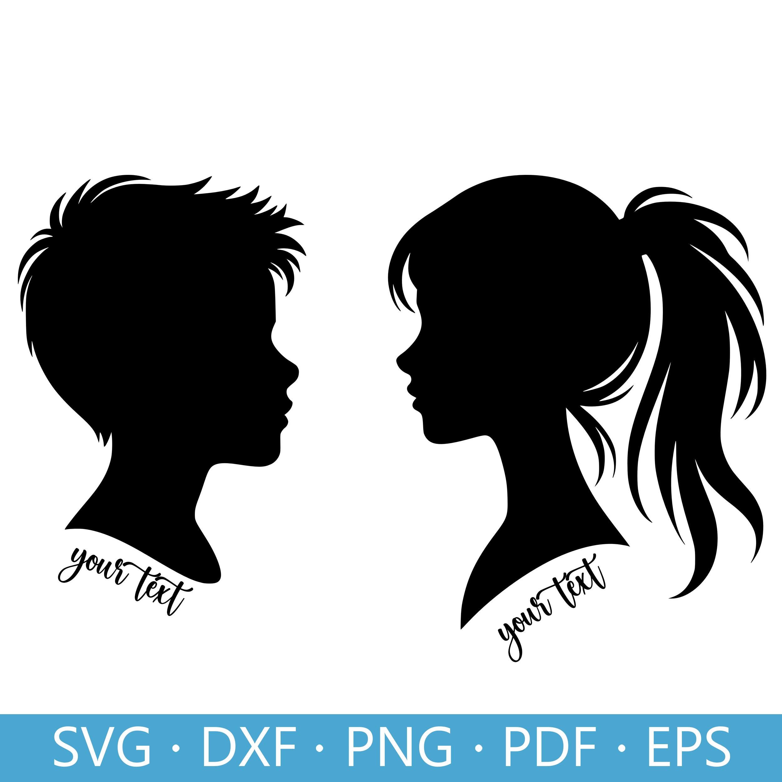 Zijkant profiel meisje - Etsy België, image size:2500x2500