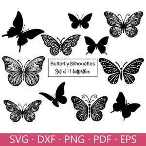 Butterfly SVG, Butterfly PNG, Butterfly Silhouette, Butterfly Cut file, Butterfly Clipart, Butterfly SVG Bundle, Dxf, Pdf, Butterfly Outline