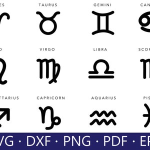 Pakiet Zodiac SVG, Zodiac SVG, Znak zodiaku SVG, Horoskop SVG, Clipart Zodiaku, Konstelacja Gwiazd SVG, Znak zodiaku SVG, Znak zodiaku SVG, Cicut, PNG