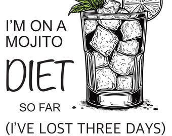 Mojito Cocktail SVG: Summer Drink Clipart for Cricut (Digital Download