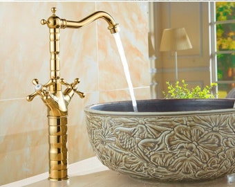 XHJTD Home Faucet Black Washbasin Wash Basin Hot and Cold Faucet European Copper Bathroom Hot and Cold Vintage Paint Under Counter Basin Faucet XHJTD Home Faucet Black Washbasin Wash Basin Hot and Cold Faucet European Copper Bathroom Hot and Cold Vintage Paint Under Counter Basin Faucet