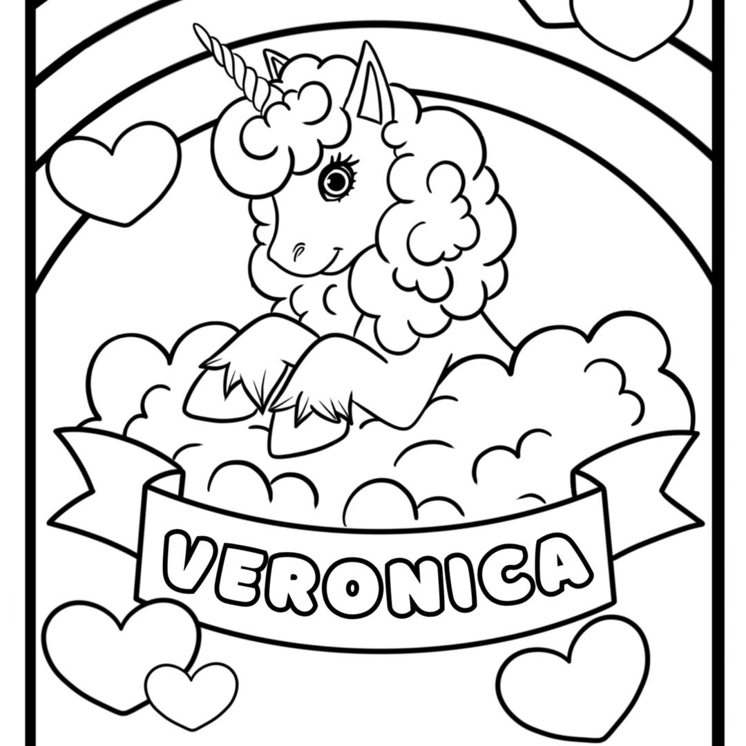 Afro Unicorn Coloring Page, Customizable Coloring Page, Black Girl ...