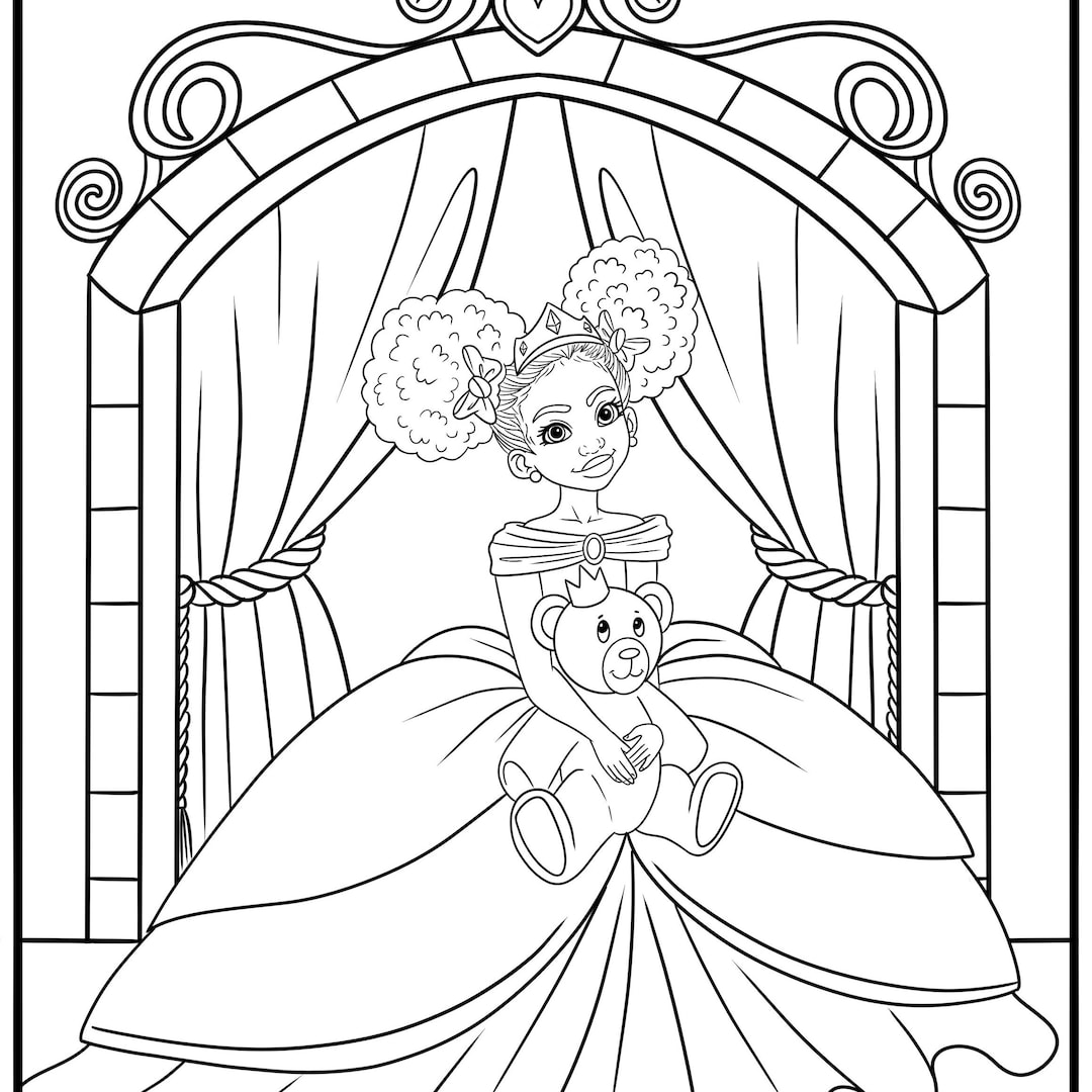 Coloring Page for Kids Black Princess - Il 1080xN.5613260690 5bdk 