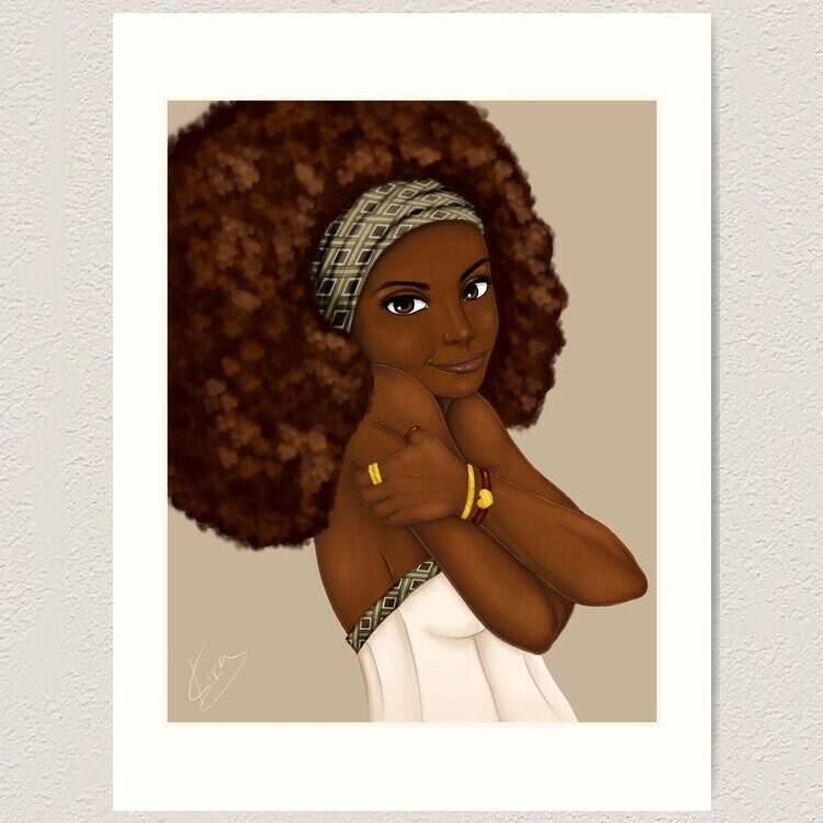 Black Woman Wall Art Print Download Digital Black Art Print Self Love ...