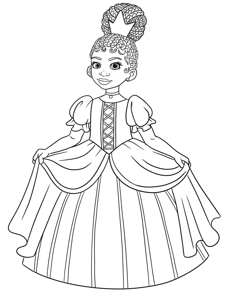 Black Princess Digital Coloring - Il 794xN.5704332285 57il 