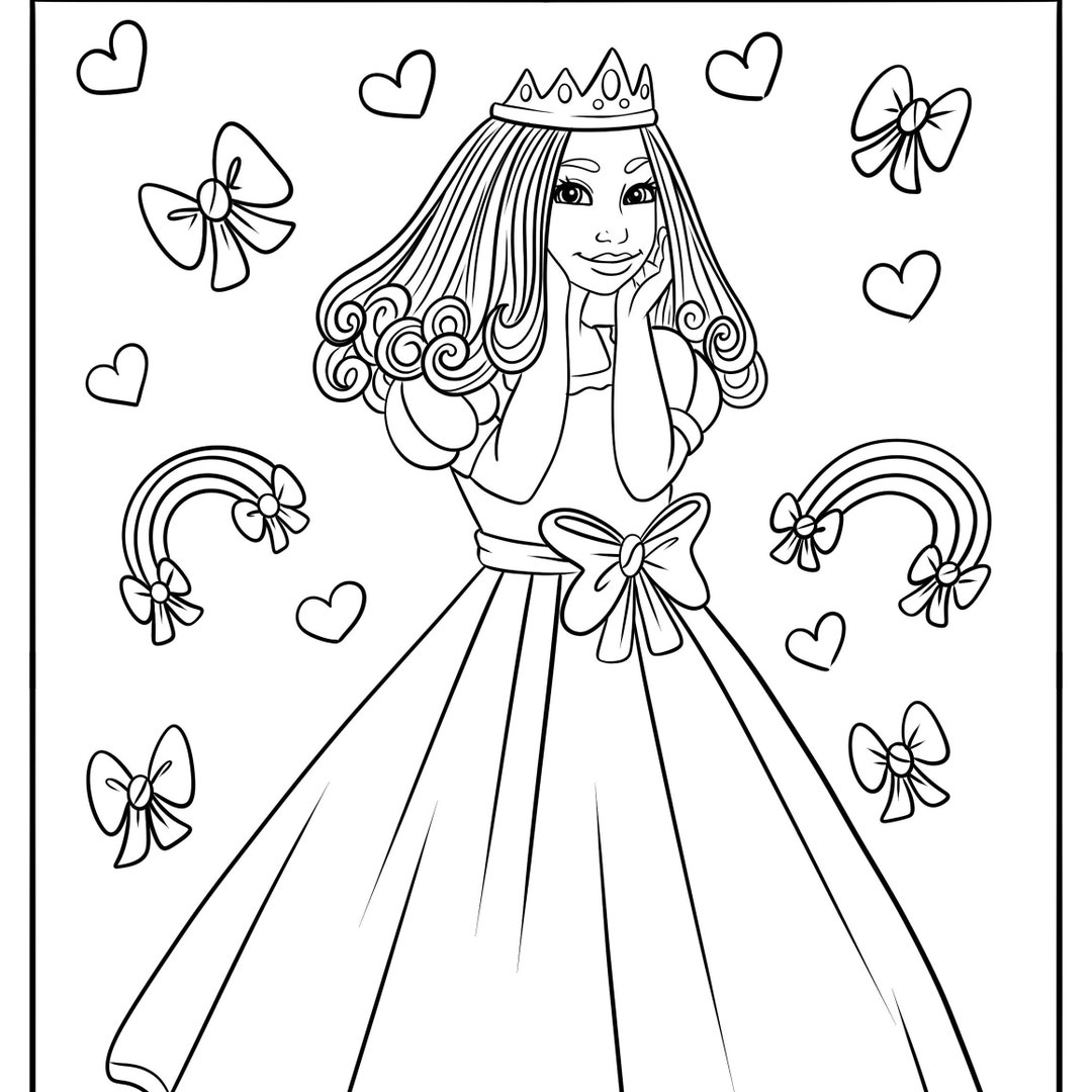 Black Princess Coloring Page Coloring Page for Black Girls pdf for