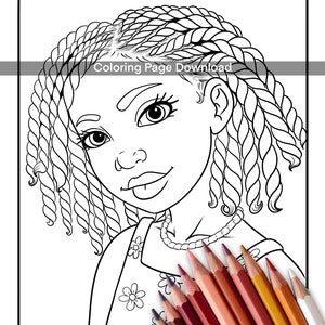 Black Girl Coloring Page | Black Kids Coloring Page Download| Coloring for Black Girls