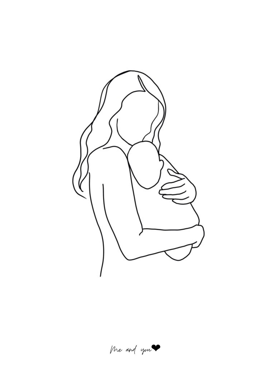 Digital Print Baby Room Wall Art Mother and Child Word Art Etsy