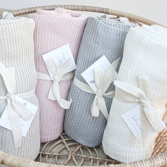 Bamboo Swaddle Blanket Super Soft Knitted Bamboo Blanket Hypoallergenic and Breathable Eco New Baby Gift Natural Baby Shower Gift. Etsy