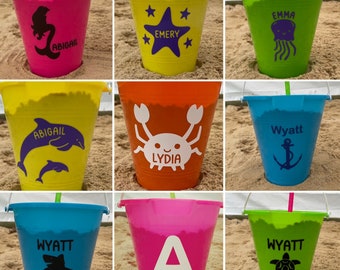 Personalized Beach Buckets