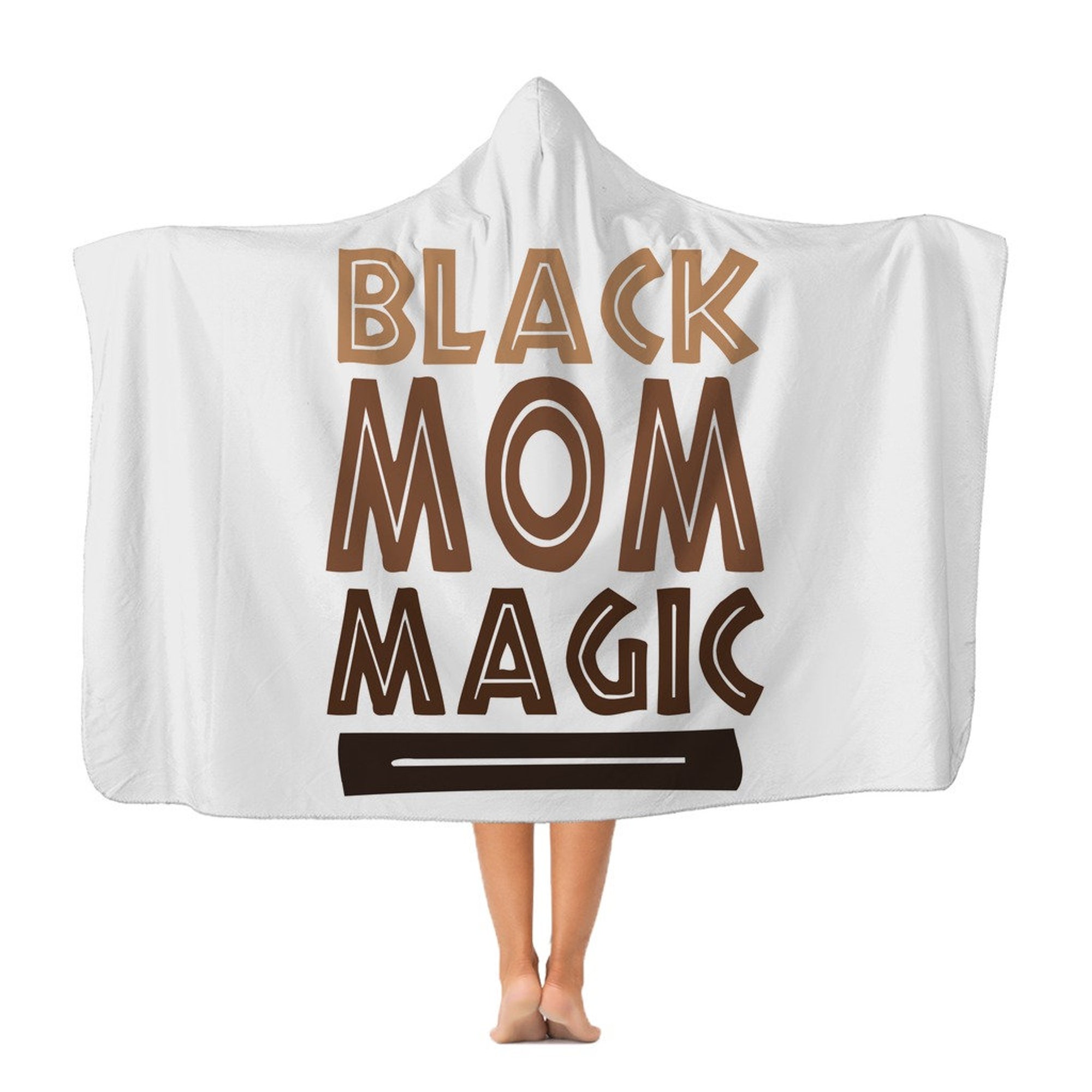Melanin Black Mom Magic Premium Adult Hooded Blanket