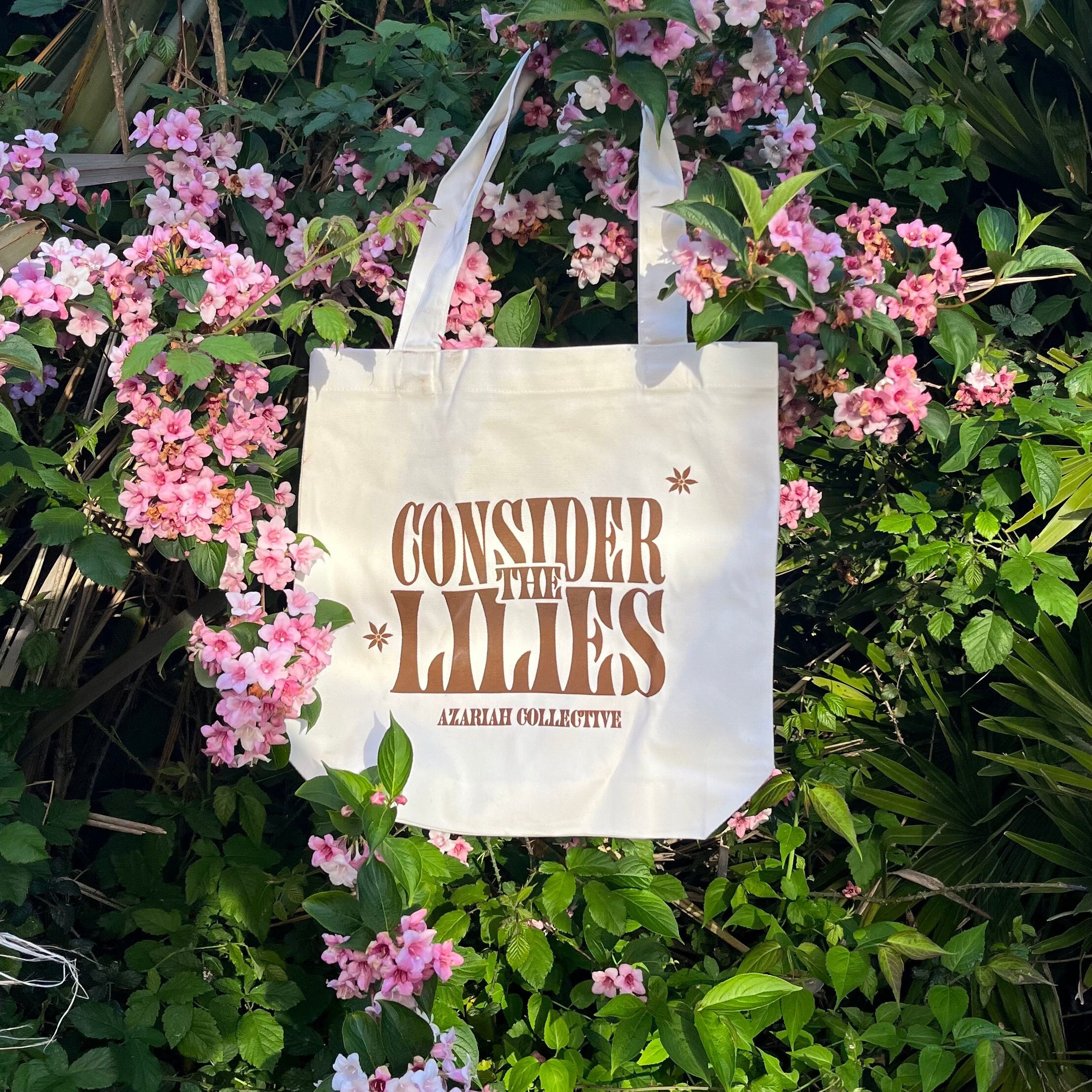 Consider the Lilies, Christian Tote Bag, Canvas Bag for Women, Christian  Canvas Bag, Consider the Wildflowers, Retro Inspired Tote Bag 