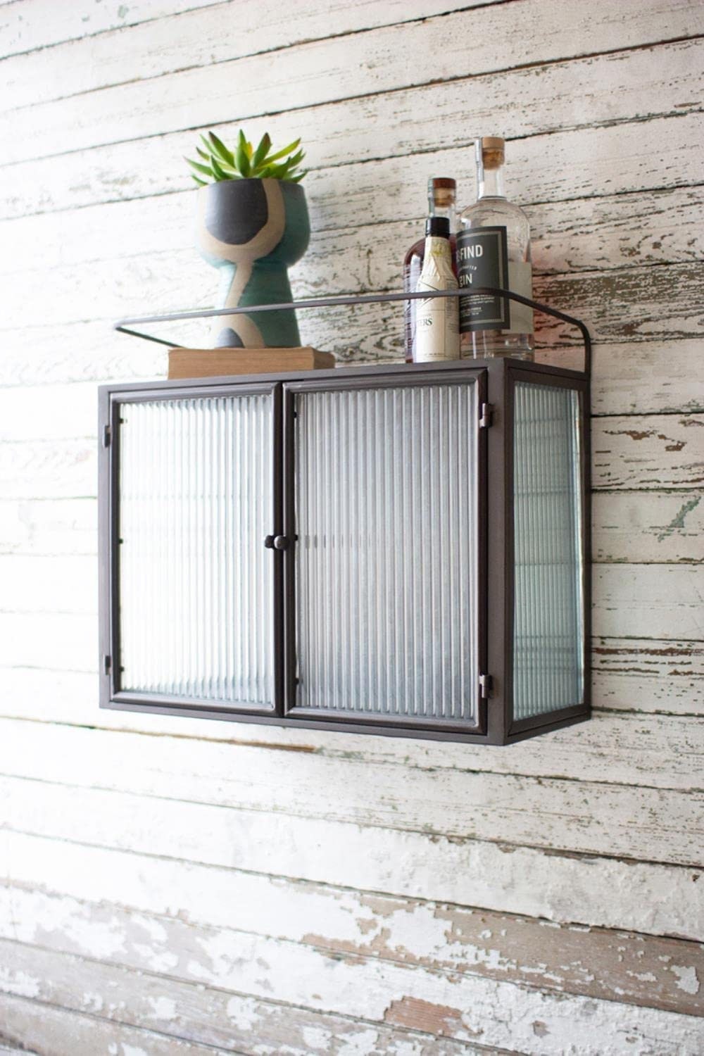 Metal glass wall cabinet deals