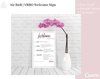 air bnb välkomstskylt | air bnb välkomstmall | canva | air bnb skyltar | air bnb värd | vrbo | semesterboende | air bnb husregler |