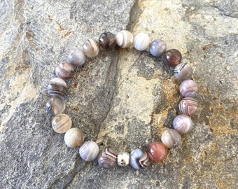 Bracelet Agates du Botswana