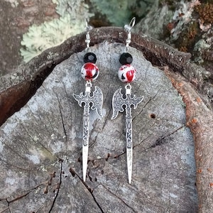 Battle Axe Sword Halloween Earrings