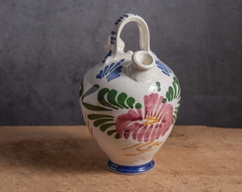 Vintage decorative Porcelain Spanish Water Jug Pitcher Decoration Handpainted Handmade Souvenir Housewarming gift