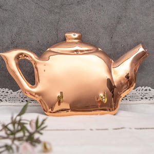 Vintage Kupferhaken, kleine Wandhalter, Küchentuchhaken, Schlüsselhalter für die Wand, Wandhalterung Kaffeekanne Wanddekor