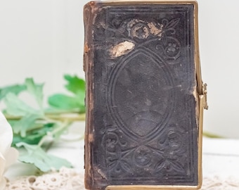 NORWEGIAN New Testament and psalms pocket book, Vintage religiuos gift, Hardcover bible, Religion Christmas gift 1889