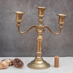Antique Candelabra Solid Brass Candle Stick Antique Victorian Style Candle Holder Vintage Style Farmhouse Decor Housewarming Gift