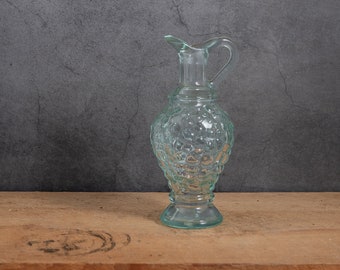 Vintage Grape Glass Decanter Made in Italy Veteria Etrusca Bubble Design Decanter Water Pitcher