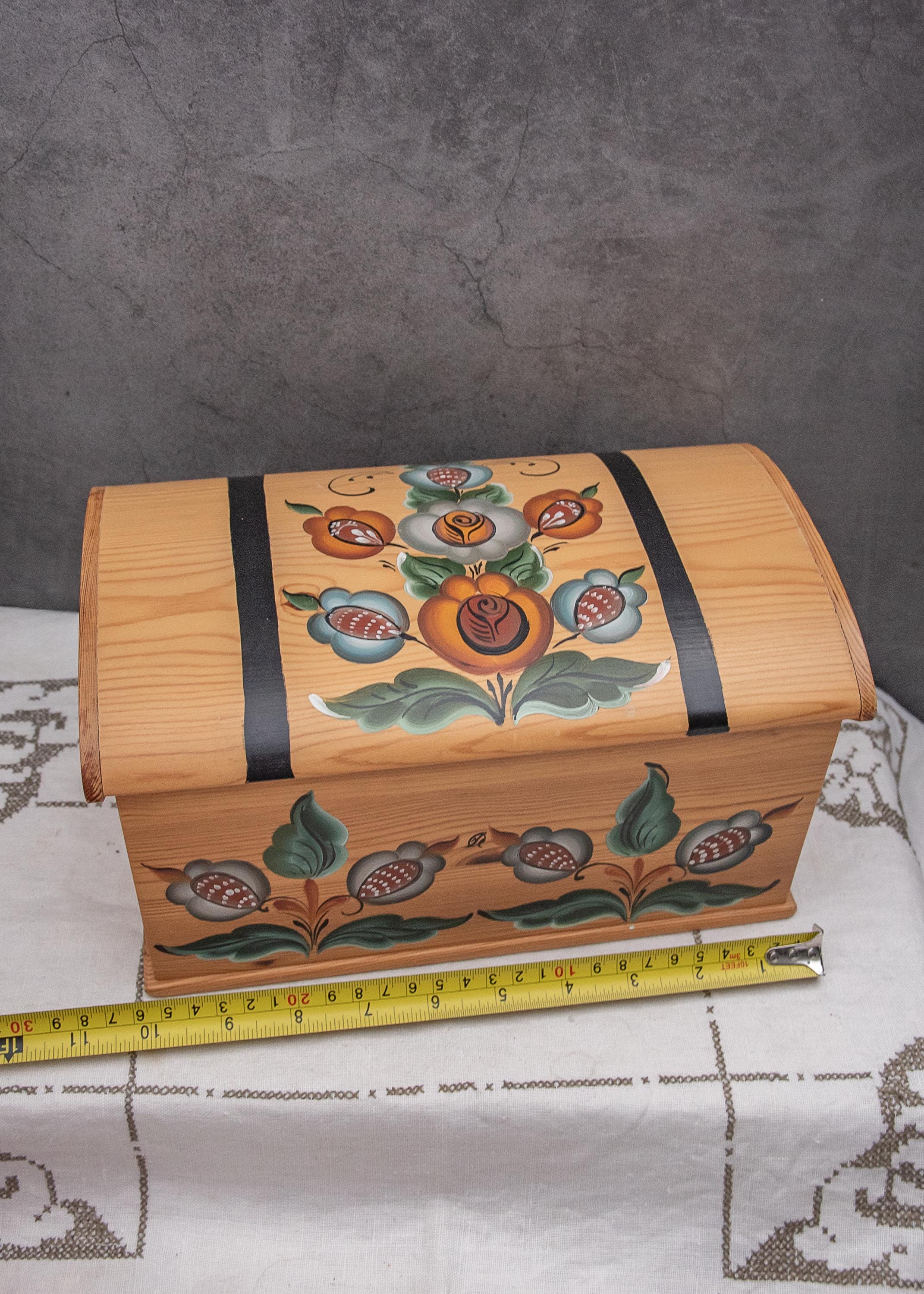 ヴィンテージ 木製ボックス チェストスタイル 裁縫箱 レトロ