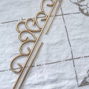 Wieszak na kołdrę w stylu vintage w kolorze złotym, 40 cm/15 cali, hafciarski, dzwonek, wieszak, haft, gobelin, skandynawsko-szwedzki