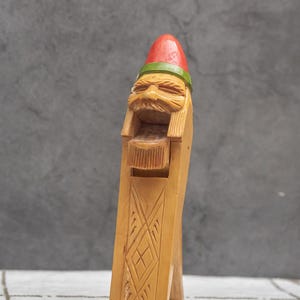Vintage Whimsical Nutcracker Wooden Santa Nutcracker Retro Handcarved Santa Nordic Nisse Christmas