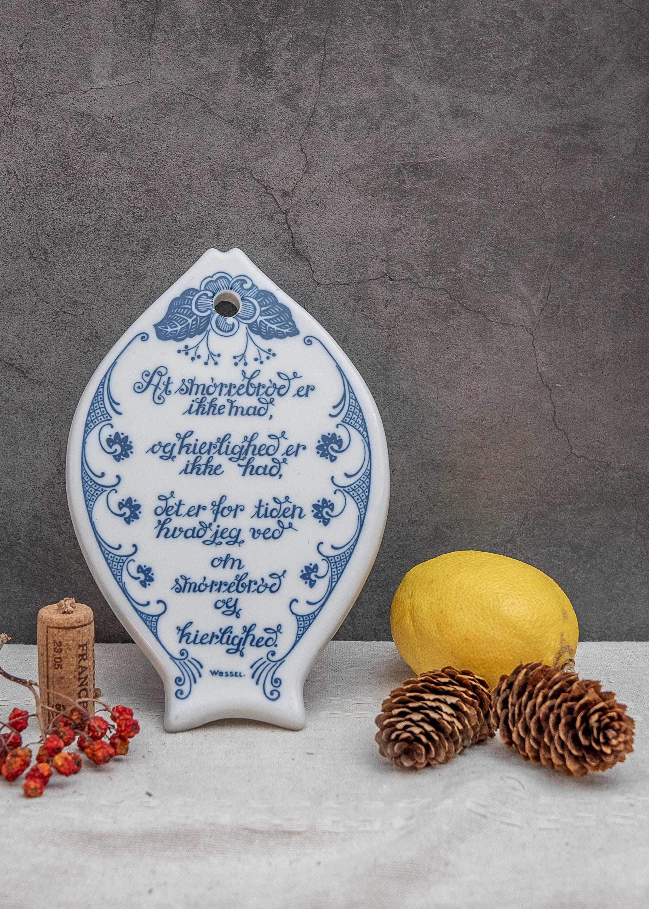 ノルウェーfogging flint 陶器製壁飾り カッティングボードビンテージ ノルウェー/Porsgrund/ポルシュグルン/魚モチーフのカッティングボード