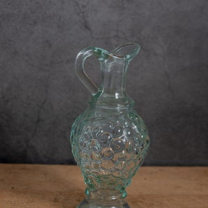 Vintage Grape Glass Decanter Small Made in Italy Veteria Etrusca Bubble Design Decanter Water Pitcher