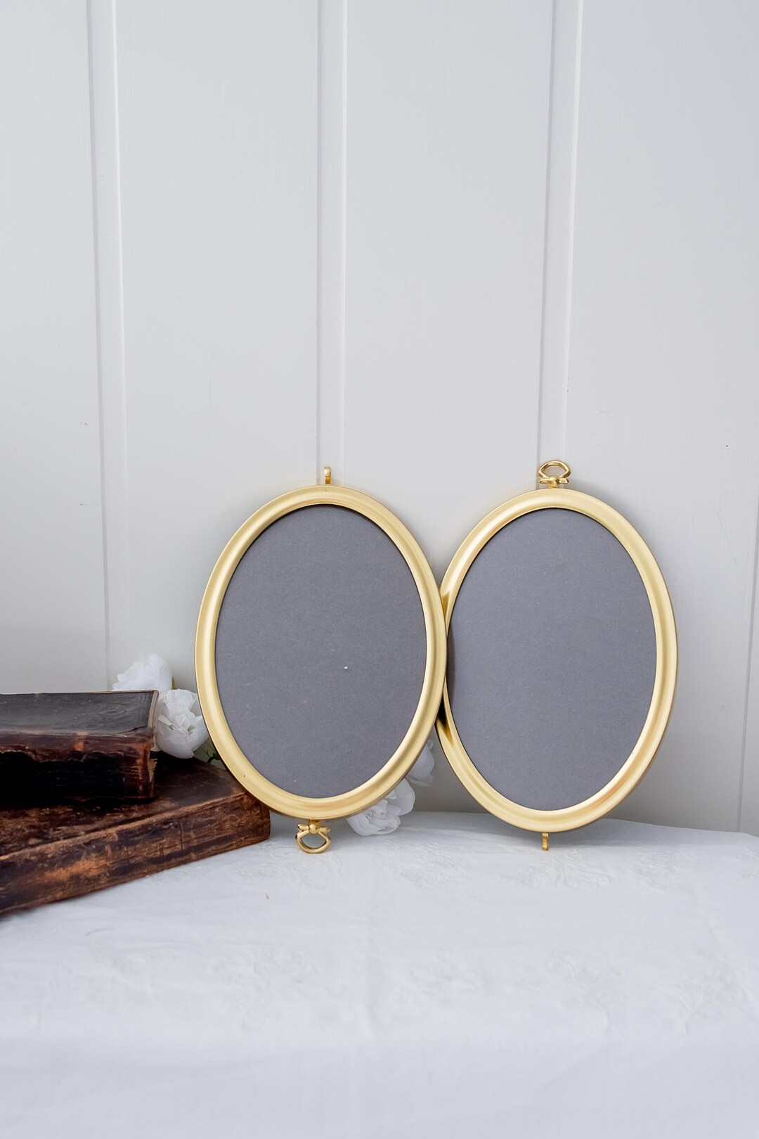 Set of 2 Vintage Oval Frames Made in Sweden Jyden Brass Wall Decor ...