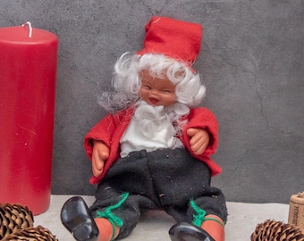 ビンテージのクリスマス サンタ人形。ノルウェー製のノーム。1960 年代