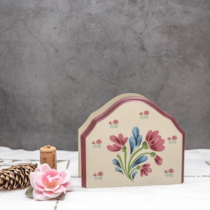 Vintage Serviettenhalter Tischdekoration kleiner Behälter Bauernhaus Küche Dekor Floral Serviettenständer Skandinavien Wohnkultur Vintage Küche Aufbewahrung