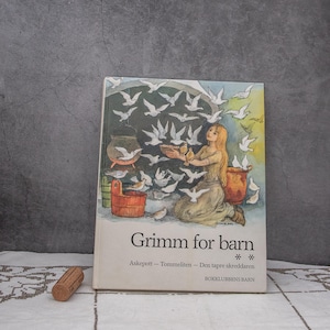 NORWEGIAN Book Children&#39;s Book Fairy Tale Brother Grimm for Barn 1981 Illustrated Svend Otto Cinderella, Tommeliten, The Brave Little Tailor