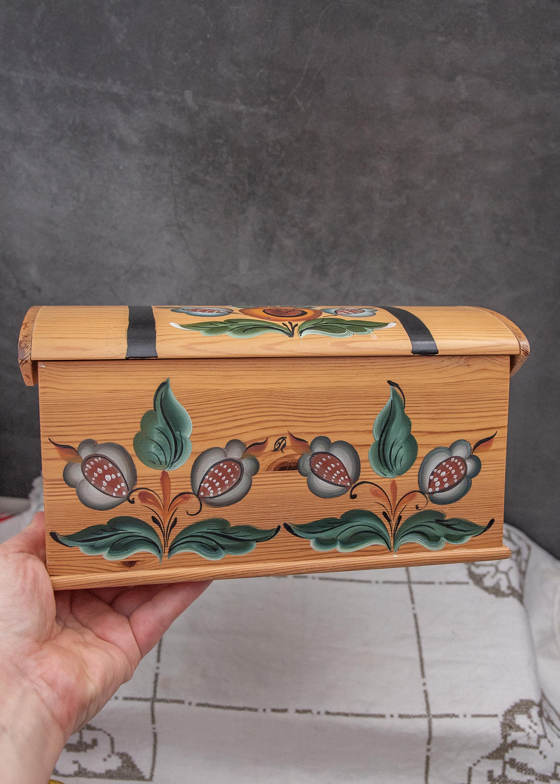 ヴィンテージ 木製ボックス チェストスタイル 裁縫箱 レトロ