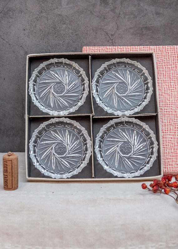 Folkulture Set di 4 sottobicchieri Boho per bevande o tavolino da caffè, 10,2 cm, per decorazione della fattoria, set di sottobicchieri decorativi quadrati per la tavola