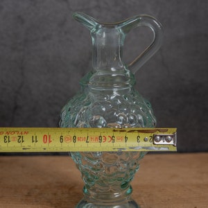 Vintage Grape Glass Decanter Small Made in Italy Veteria Etrusca Bubble Design Decanter Water Pitcher