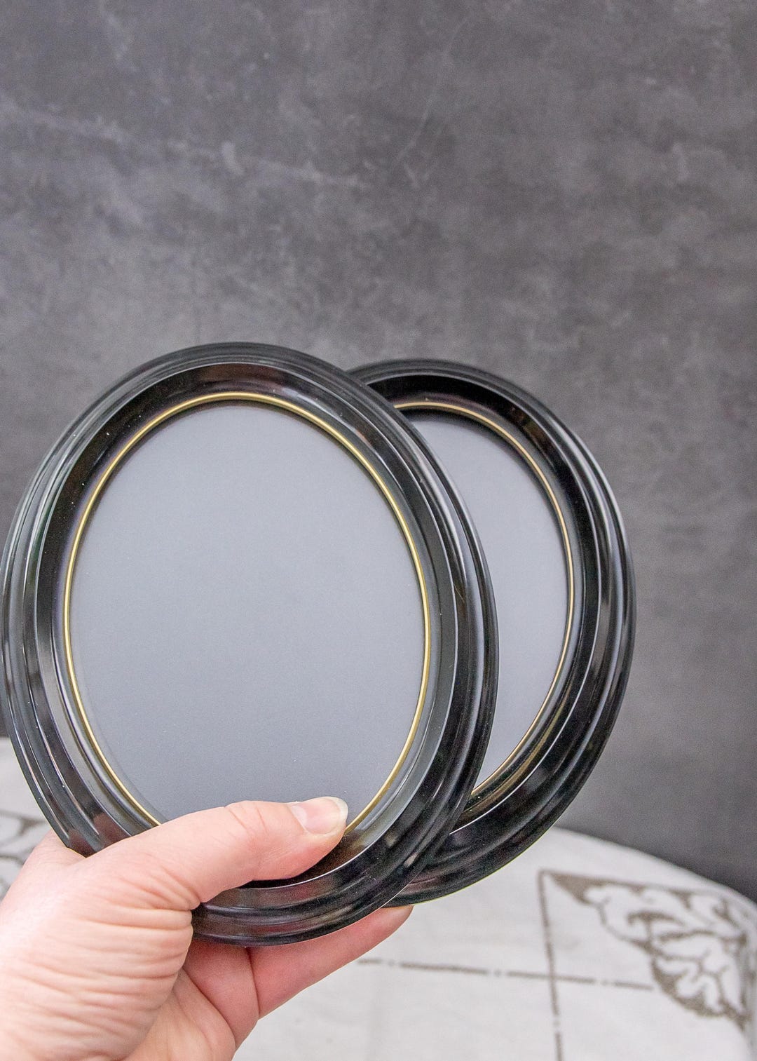 Set of 2 Vintage Oval Frames Jyden Danish Mid Century Memories Table ...