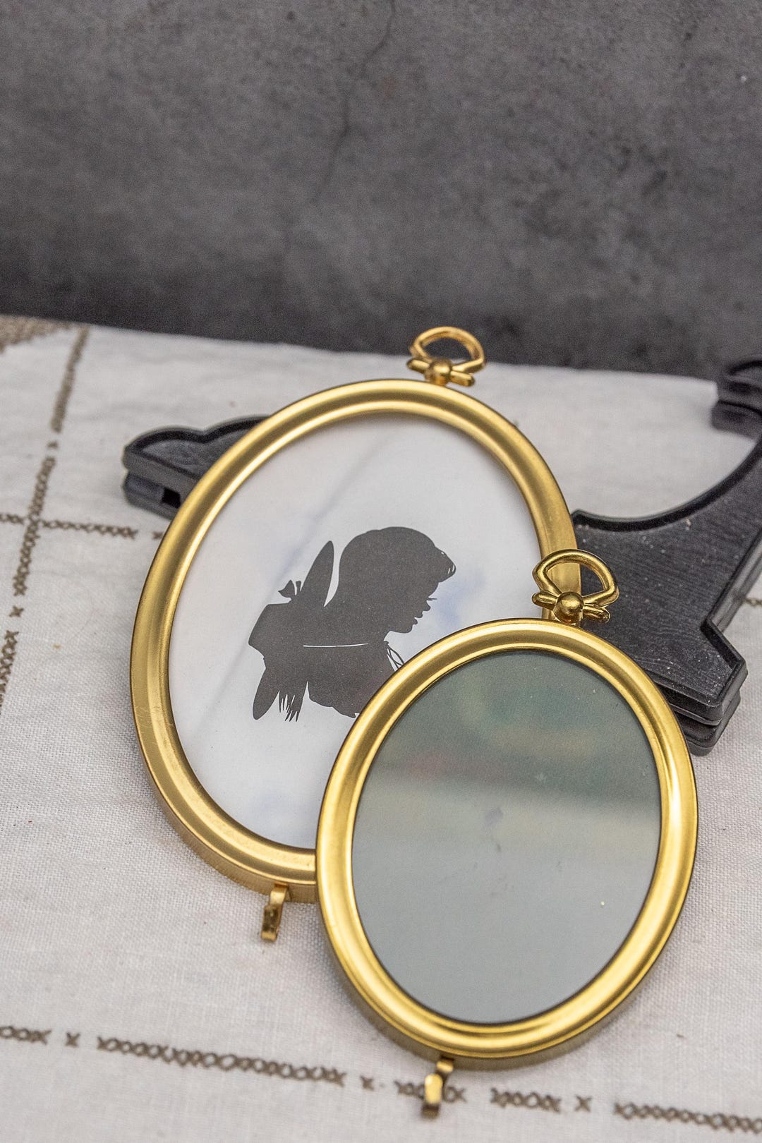 Set of 2 Vintage Oval Frames Made in Sweden Jyden Brass Wall Decor ...