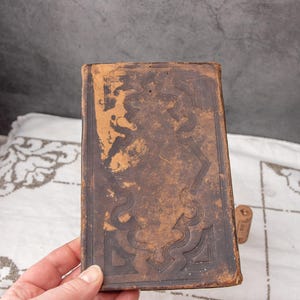 NORWEGIAN New Testament Pocket Book Vintage Gift Made in Norway Hard Leather Cover Bible Pocket Sized Books Religion Christmas Gift 1874