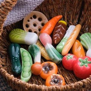 Cute vegetable shape Chopstick Rests. Ceramic chopstick holder, Cutlery Rests, Tableware Pottery