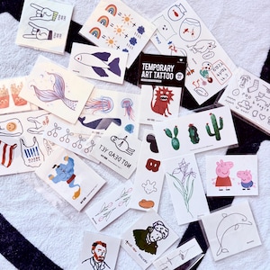 10 Random Temporary Tattoos/ Festival Tattoos/Fake Tattoos