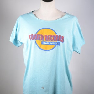 Vintage Tower Records San Diego T Shirt, Very Rare 80s Tee. Single Stitch. 1988. SMALL T-Shirt